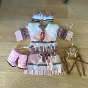Pink Native American Outfit for 18 inch Doll